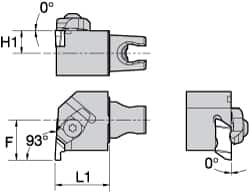 Kennametal - NG2L Insert, 30mm Head Length, 0.79mm Min Groove Width, Modular Grooving Cutting Unit Head - Right Hand Cut, System Size KM25, Series Top Notch - Americas Industrial Supply