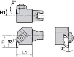 Kennametal - NG3L Insert, 30mm Head Length, 1.19mm Min Groove Width, Modular Grooving Cutting Unit Head - Right Hand Cut, System Size KM25, Series Top Notch - Americas Industrial Supply