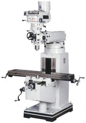 Vectrax - 10" Table Width x 54" Table Length, Variable Speed Pulley Control, 3 Phase Knee Milling Machine - R8 Spindle Taper, 5 hp - Americas Industrial Supply