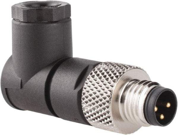 Brad Harrison - 4 Amp, Male 90° Field Attachable Connector Sensor and Receptacle - 60 VAC, 75 VDC, IP67 Ingress Rating - Americas Industrial Supply