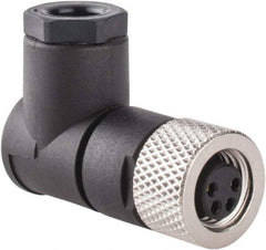 Brad Harrison - 4 Amp, Female 90° to Male 90° Field Attachable Connector Sensor and Receptacle - 60 VAC, 75 VDC, IP67 Ingress Rating - Americas Industrial Supply