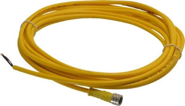 Brad Harrison - 3 Amp, M8 Female Straight to Pigtail Cordset Sensor and Receptacle - 60 VAC, 75 VDC, 5m Cable Length, IP68 Ingress Rating - Americas Industrial Supply
