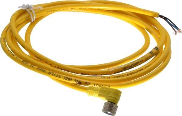 Brad Harrison - 3 Amp, M8 Female 90° to Pigtail Cordset Sensor and Receptacle - 60 VAC, 75 VDC, 2m Cable Length, IP67 Ingress Rating - Americas Industrial Supply
