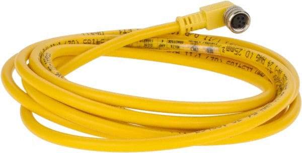 Brad Harrison - 3 Amp, M8 Female 90° to Pigtail Cordset Sensor and Receptacle - 60 VAC, 75 VDC, 2m Cable Length, IP67 Ingress Rating - Americas Industrial Supply