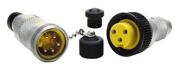 Brad Harrison - Male Straight Cordset Sensor and Receptacle - 250 VAC/VDC, 12 Ft. Long Cable, IP68 Ingress Rating - Americas Industrial Supply