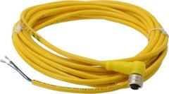 Brad Harrison - 4 Amp, M12 Female 90° to Pigtail Cordset Sensor and Receptacle - 250 VAC/VDC, 5m Cable Length, IP67 Ingress Rating - Americas Industrial Supply