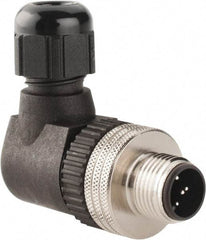 Brad Harrison - 4 Amp, Male 90° Field Attachable Connector Sensor and Receptacle - 30 VAC, 36 VDC, IP67 Ingress Rating - Americas Industrial Supply