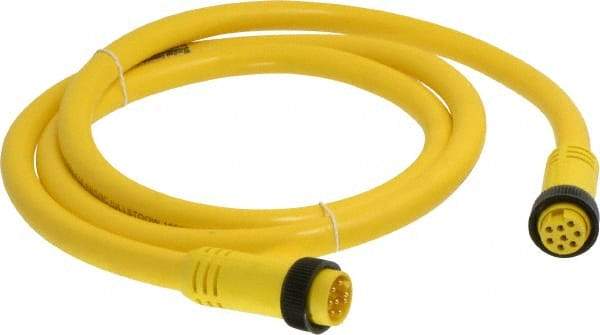 Brad Harrison - 7 Amp, Female Straight, Male Straight Cordset Sensor and Receptacle - 600 Volt, 1.83m Cable Length, IP67 Ingress Rating - Americas Industrial Supply