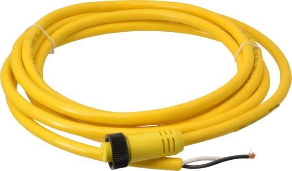 Brad Harrison - 13 Amp, Female Straight to Pigtail Cordset Sensor and Receptacle - 600 Volt, 3.66m Cable Length, IP67 Ingress Rating - Americas Industrial Supply
