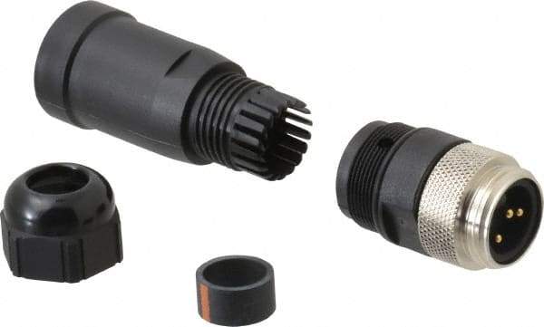 Brad Harrison - 13 Amp, Male Straight Field Attachable Connector Sensor and Receptacle - 600 VAC/VDC, IP67 Ingress Rating - Americas Industrial Supply