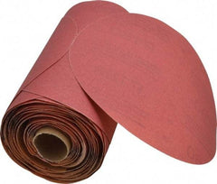 3M - 6" Diam, 180 Grit FEPA, Aluminum Oxide Adhesive PSA Disc - Very Fine Grade, Red, A Weighted Backing, Flexible, Use with Random Orbital Sanders - Americas Industrial Supply