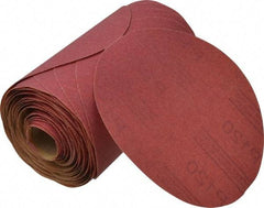3M - 6" Diam, 120 Grit FEPA, Aluminum Oxide Adhesive PSA Disc - Fine Grade, Red, A Weighted Backing, Flexible, Use with Random Orbital Sanders - Americas Industrial Supply