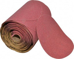 3M - 6" Diam, 80 Grit FEPA, Aluminum Oxide Adhesive PSA Disc - Medium Grade, Red, D Weighted Backing, Flexible, Use with Random Orbital Sanders - Americas Industrial Supply