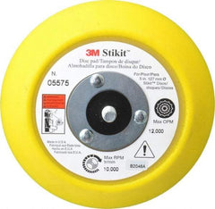 3M - 5" Diam Adhesive/PSA Disc Backing Pad - 3/4" Shank Diam, Medium Density, 10,000 RPM - Americas Industrial Supply