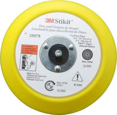 3M - 6" Diam Adhesive/PSA Disc Backing Pad - 3/4" Shank Diam, Medium Density, 10,000 RPM - Americas Industrial Supply