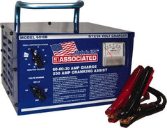 Associated Equipment - 6/12/24 Volt Battery Charger - 60 Amps/60 Amps/30 Amps, 230 Starter Amps - Americas Industrial Supply