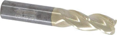 Accupro - 1/2", 3 Flute, Single End, Solid Carbide, 0.09" Corner Radius End Mill - 3" OAL, 37° Helix, Right Hand Flute, 1-1/4" LOC, Right Hand Cut - Americas Industrial Supply