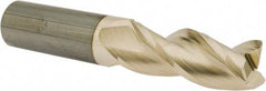 Accupro - 5/8", 3 Flute, Single End, Solid Carbide, 0.03" Corner Radius End Mill - 3-1/2" OAL, 37° Helix, Right Hand Flute, 1-5/8" LOC, Right Hand Cut - Americas Industrial Supply