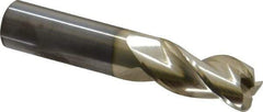 Accupro - 3/4", 3 Flute, Single End, Solid Carbide, 0.12" Corner Radius End Mill - 4" OAL, 37° Helix, Right Hand Flute, 1-5/8" LOC, Right Hand Cut - Americas Industrial Supply
