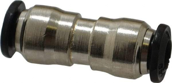 Alpha Technologies - 5mm Outside Diam, Nickel Plated Brass Push-to-Connect Tube Union - 250 Max psi, Tube to Tube Connection, Buna O-Ring - Americas Industrial Supply