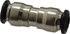 Alpha Technologies - 5mm Outside Diam, Nickel Plated Brass Push-to-Connect Tube Union - 250 Max psi, Tube to Tube Connection, Buna O-Ring - Americas Industrial Supply