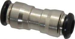 Alpha Technologies - 6mm Outside Diam, Nickel Plated Brass Push-to-Connect Tube Union - 250 Max psi, Tube to Tube Connection, Buna O-Ring - Americas Industrial Supply