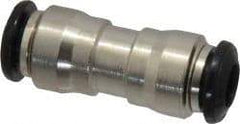 Alpha Technologies - 6mm Outside Diam, Nickel Plated Brass Push-to-Connect Tube Union - 250 Max psi, Tube to Tube Connection, Buna O-Ring - Americas Industrial Supply