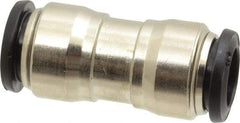 Alpha Technologies - 12mm Outside Diam, Nickel Plated Brass Push-to-Connect Tube Union - 250 Max psi, Tube to Tube Connection, Buna O-Ring - Americas Industrial Supply