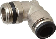 Alpha Technologies - 12mm Outside Diam, 1/2 Universal, Nickel Plated Brass Push-to-Connect Tube Male Swivel Elbow - 250 Max psi, Tube to Universal Thread Connection, Buna O-Ring - Americas Industrial Supply