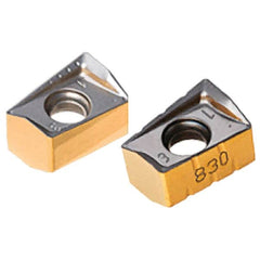 Iscar - H490 ANCX170608 Grade IC380 Carbide Milling Insert - TiCN/TiN Finish, 0.4094" Thick, 0.8mm Corner Radius - Americas Industrial Supply