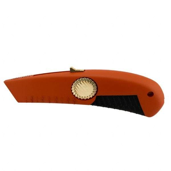 PHC - Retractable Utility Knife - 1/2" Blade, OSHA Orange Zinc Handle, 1 Blade Included - Americas Industrial Supply