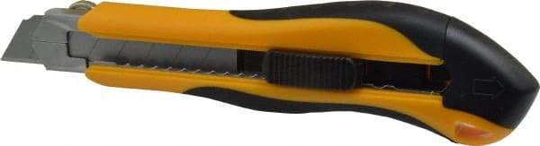 PHC - Snap Utility Knife - 4-1/4" Blade, Yellow & Black Plastic Handle, 6 Blades Included - Americas Industrial Supply