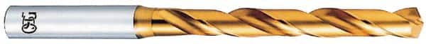 OSG - Letter S 130° Cobalt Jobber Drill - TiN Finish, Right Hand Cut, Spiral Flute, Straight Shank, 5-5/16" OAL, Standard Point - Americas Industrial Supply