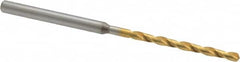 OSG - #44 130° Cobalt Jobber Drill - TiN Finish, Right Hand Cut, Spiral Flute, Straight Shank, 2-3/8" OAL, Standard Point - Americas Industrial Supply