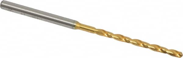 OSG - #43 130° Cobalt Jobber Drill - TiN Finish, Right Hand Cut, Spiral Flute, Straight Shank, 2-1/2" OAL, Standard Point - Americas Industrial Supply