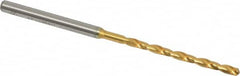 OSG - #43 130° Cobalt Jobber Drill - TiN Finish, Right Hand Cut, Spiral Flute, Straight Shank, 2-1/2" OAL, Standard Point - Americas Industrial Supply