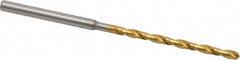 OSG - #40 130° Cobalt Jobber Drill - TiN Finish, Right Hand Cut, Spiral Flute, Straight Shank, 2-5/8" OAL, Standard Point - Americas Industrial Supply