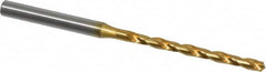 OSG - #30 130° Cobalt Jobber Drill - TiN Finish, Right Hand Cut, Spiral Flute, Straight Shank, 3-1/16" OAL, Standard Point - Americas Industrial Supply