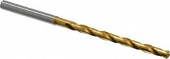 OSG - #19 130° Cobalt Jobber Drill - TiN Finish, Right Hand Cut, Spiral Flute, Straight Shank, 3-9/16" OAL, Standard Point - Americas Industrial Supply
