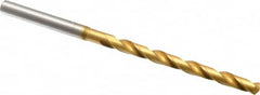 OSG - #18 130° Cobalt Jobber Drill - TiN Finish, Right Hand Cut, Spiral Flute, Straight Shank, 3-9/16" OAL, Standard Point - Americas Industrial Supply