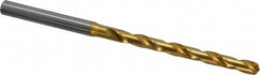 OSG - #3 130° Cobalt Jobber Drill - TiN Finish, Right Hand Cut, Spiral Flute, Straight Shank, 4-5/16" OAL, Standard Point - Americas Industrial Supply