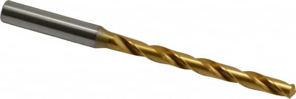 OSG - Letter I 130° Cobalt Jobber Drill - TiN Finish, Right Hand Cut, Spiral Flute, Straight Shank, 4-11/16" OAL, Standard Point - Americas Industrial Supply