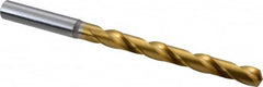 OSG - Letter R 130° Cobalt Jobber Drill - TiN Finish, Right Hand Cut, Spiral Flute, Straight Shank, 5-1/4" OAL, Standard Point - Americas Industrial Supply