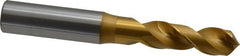 OSG - 13.5001mm 120° Spiral Flute Vanadium High Speed Steel Screw Machine Drill Bit - TiN Finish, Right Hand Cut, 54mm Flute Length, 114mm OAL, Faceted Point, Straight Shank - Americas Industrial Supply