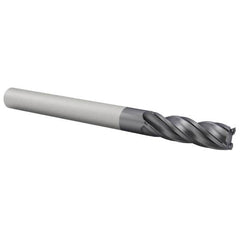 OSG - 1/4", 3/4" LOC, 1/4" Shank Diam, 2-1/2" OAL, 4 Flute, Solid Carbide Square End Mill - Single End, Diamond Finish, Spiral Flute, 30° Helix, Centercutting, Right Hand Cut, Right Hand Flute, Series 7040 - Americas Industrial Supply
