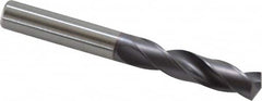 Kennametal - 9.90092mm 140° Spiral Flute Solid Carbide Screw Machine Drill Bit - Right Hand Cut, 47mm Flute Length, 89mm OAL, Standard Point, Straight Shank - Americas Industrial Supply