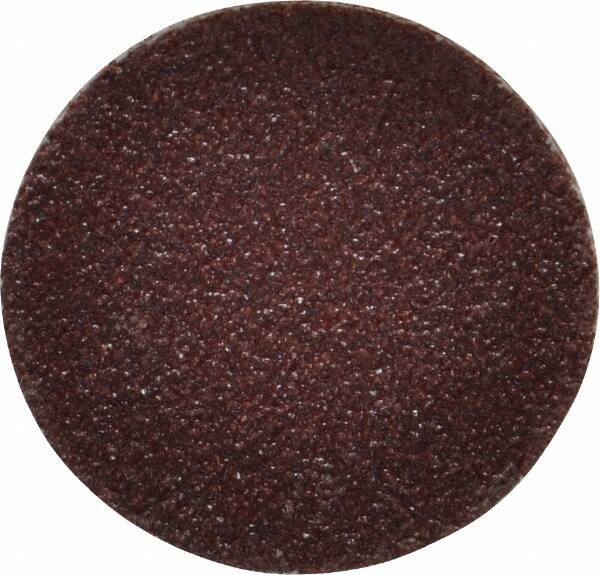 Merit Abrasives - 1" Disc Diam, 80 Grit, Aluminum Oxide Quick Change Disc - Type S Attaching System, Coated, Maroon, Medium Grade, 40,000 RPM - Americas Industrial Supply