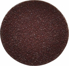 Merit Abrasives - 1" Disc Diam, 80 Grit, Aluminum Oxide Quick Change Disc - Type S Attaching System, Coated, Maroon, Medium Grade, 40,000 RPM - Americas Industrial Supply