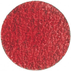 Merit Abrasives - 1-1/2" Disc Diam, 60 Grit, Ceramic Quick Change Disc - Type S Attaching System, Coated, Medium Grade, 30,000 RPM - Americas Industrial Supply