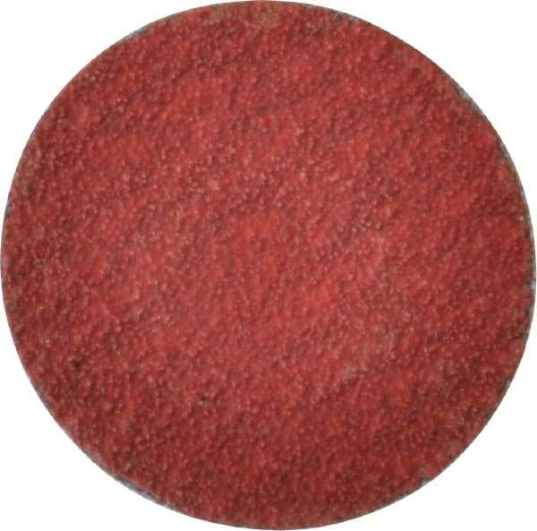 Merit Abrasives - 1-1/2" Disc Diam, 80 Grit, Ceramic Quick Change Disc - Type S Attaching System, Coated, Medium Grade, 30,000 RPM - Americas Industrial Supply